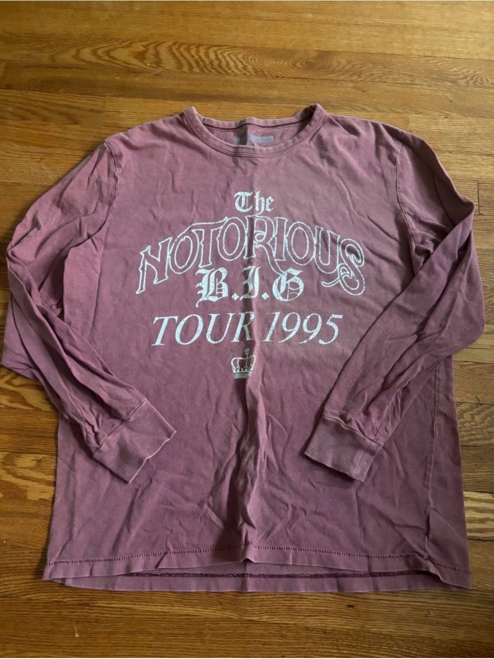 The Notorious B.I.G. Tour 1995 Long Sleeve Tee - Dusty Rose